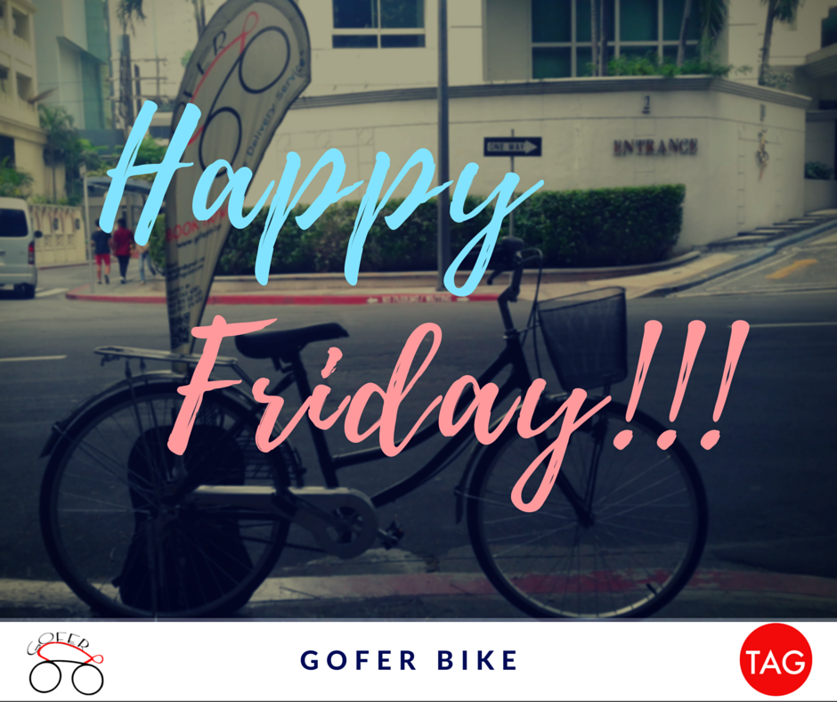 GoferBike's tweet photo. #GoferBike #GoferPH #Tagcash #BikeMessenger #StartUp #StartUpPh #Miskio #TGIF #HappyFriday #DeliveryService #deliver https://t.co/iYqngcafkq