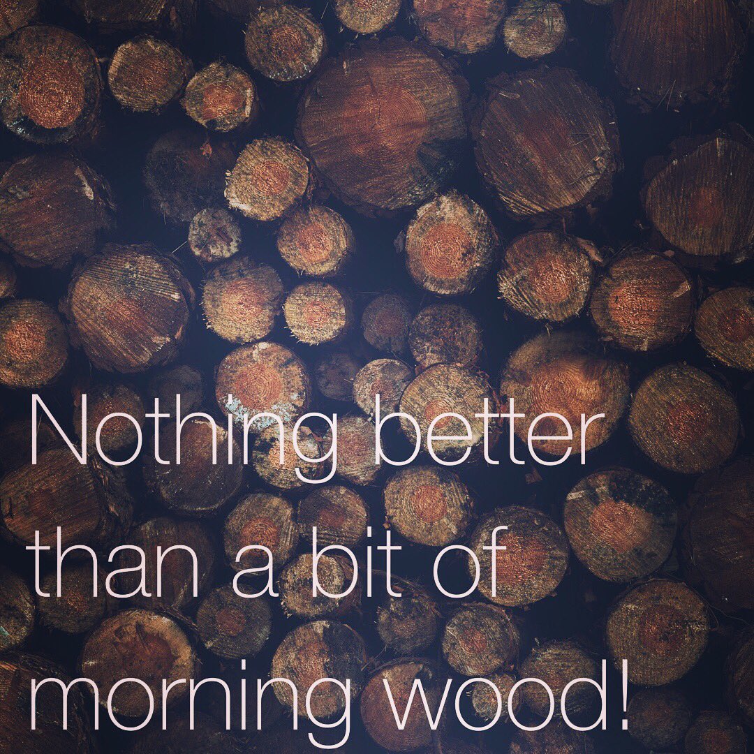 HudsonGruff's tweet photo. Nothing better than a bit of morning wood! #riseandshine #hudsongruff #morningwood https://t.co/ry9fSPDSyR