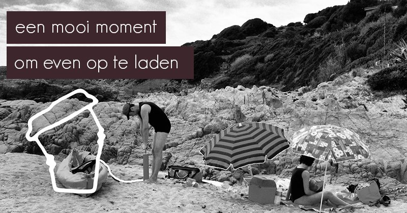 Vakantietijd! Vergeet niet om even helemaal op te laden. Met bacchi bijvoorbeeld ;-) bacchi.nl/products/1/