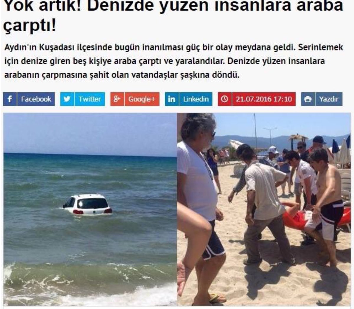 Ülkede denizin içinde bile güvende değilsin yahu djdmdkd