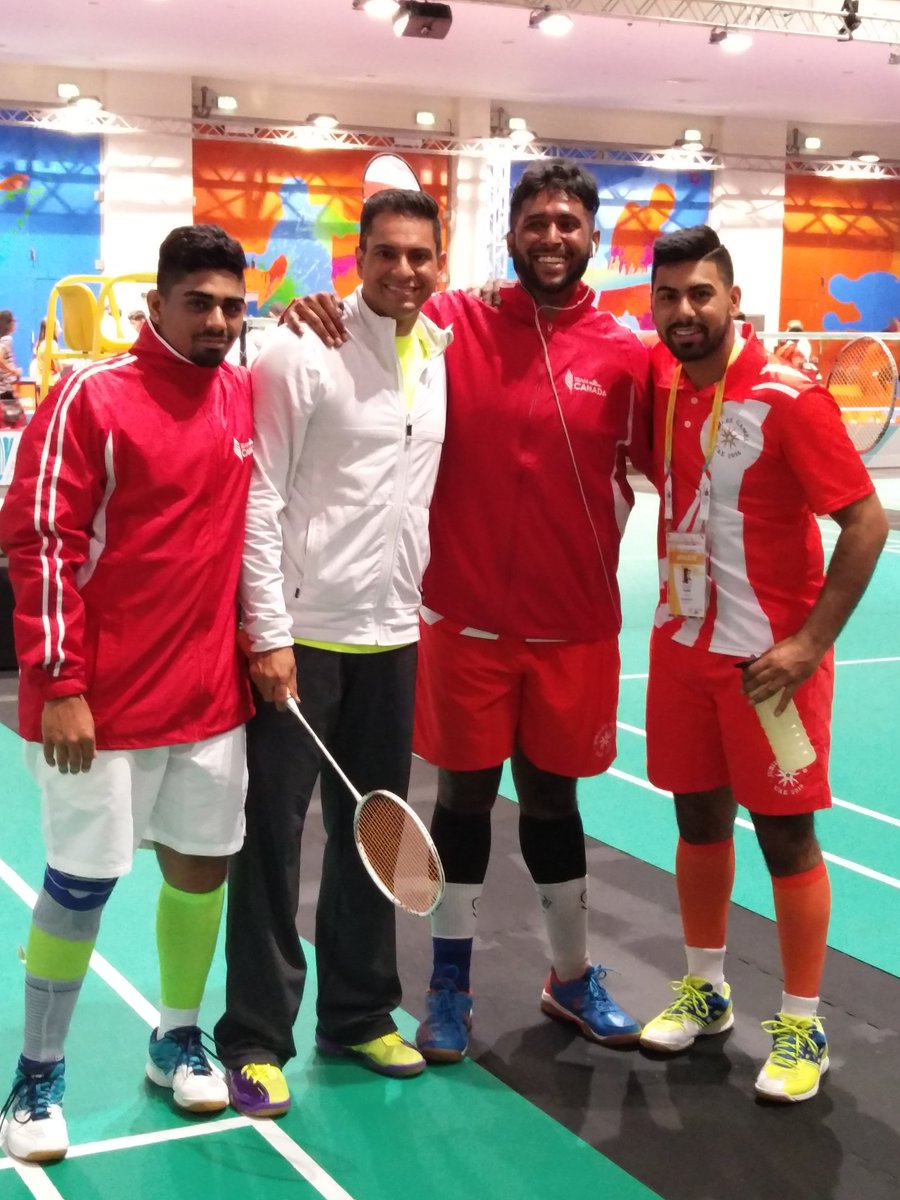 ak5000's tweet photo. Ready to bring it again! Badminton finals rematch?  #jgcan #jubileegames https://t.co/DWqeXoDspA