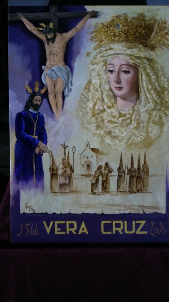 CostalerosRemed's tweet photo. Cartel conmemorativo del 450 Aniversario  Fundacional de la Hermandad, obra de Eduardo Ponce Roldan. https://t.co/3eOufYyR8g