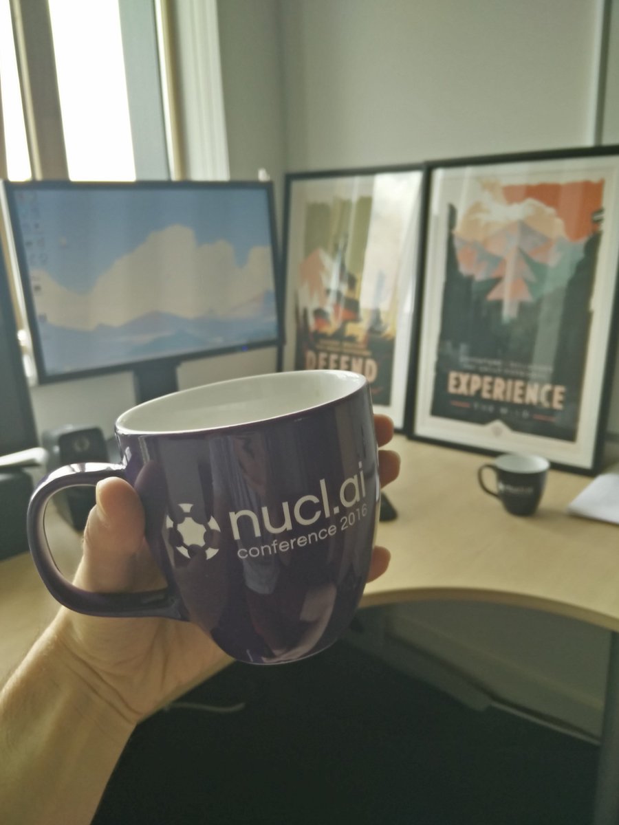 Finally back in the office (and woken up a bit), so time for the compulsory #nuclai16 #mugshot!