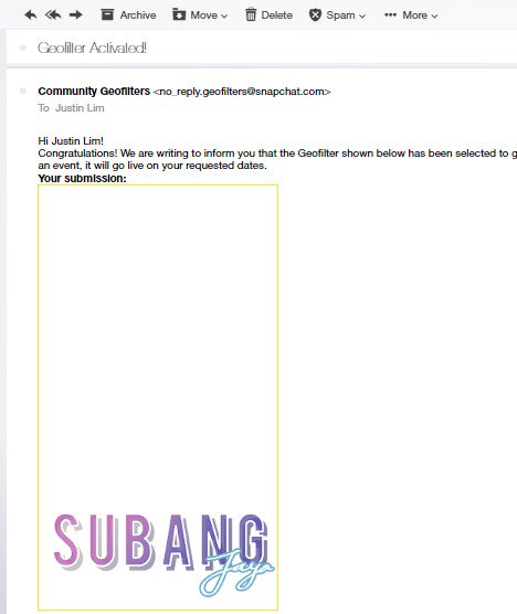 justinrlim's tweet image. Woooo Snapchat accepted my Subang Geofilter