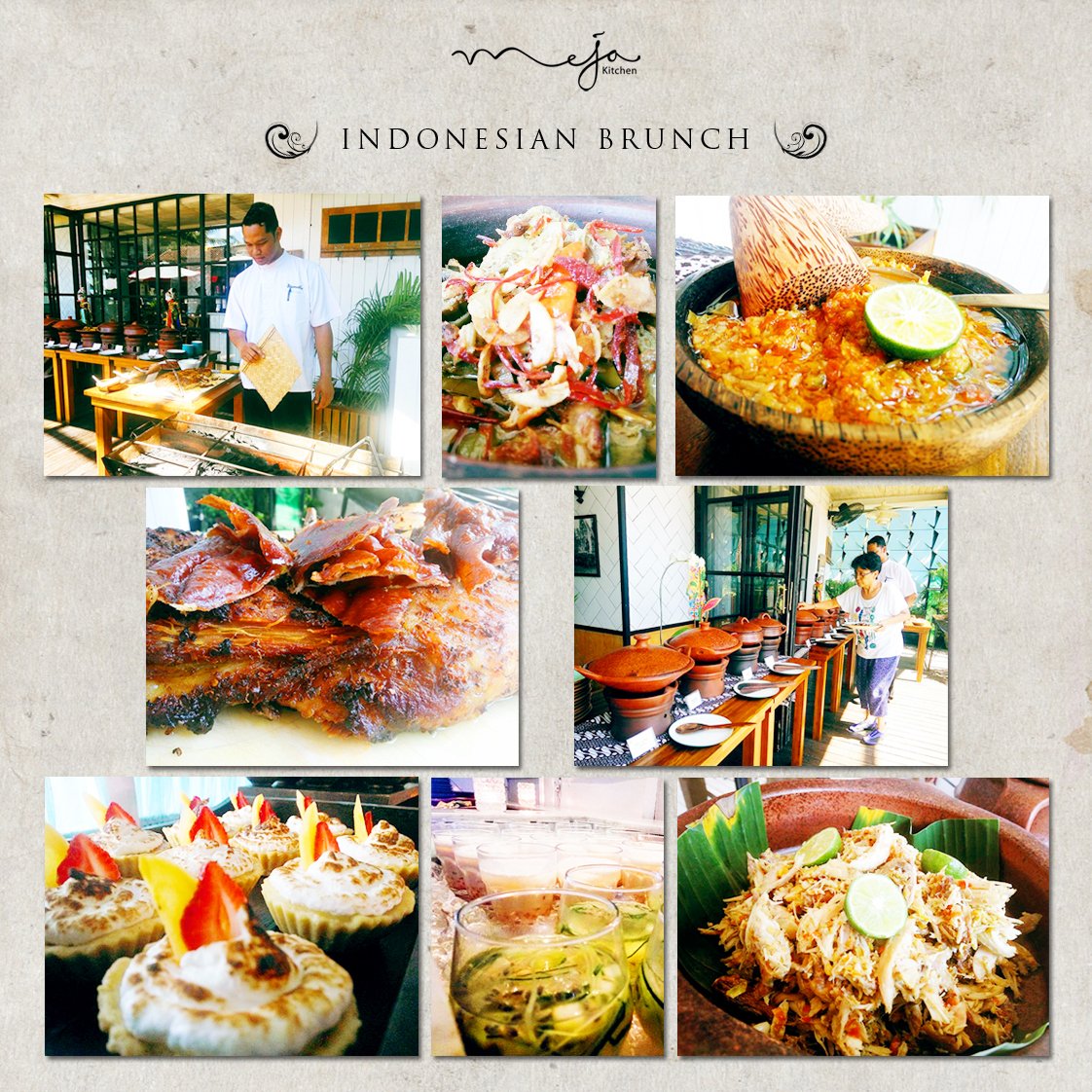 "Indonesian Brunch"-Every Sunday from 12-3pm.All you can eat Indonesian Delicacies with glass of Sangria for 175k ++