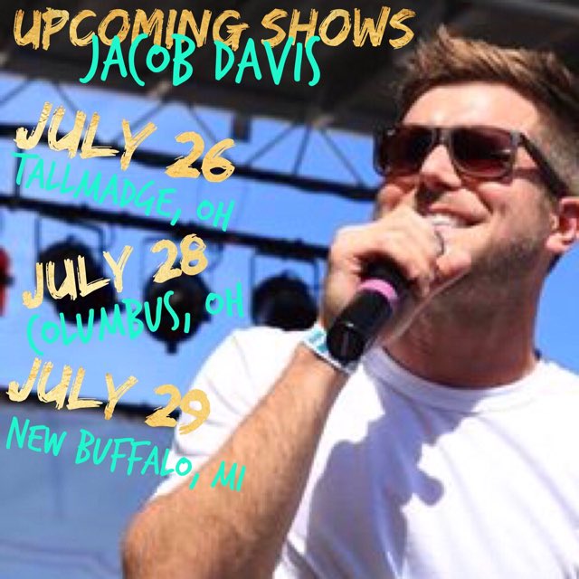 OHIO & MICHIGAN heads up! 🎶💃🏻@JacobDavisMusic @summitcofair #rumbacafe @FourWindsCasino #MakeSomeNoise