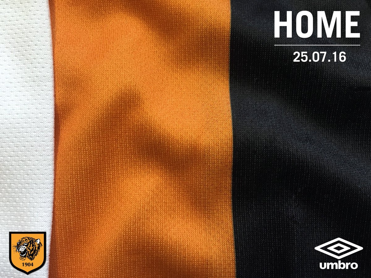 HullCity's tweet photo. 🔶◾️ | Our 2016/17 @UmbroUK home kit will be revealed live on @SkySportsNewsHQ at 10.10am on Monday https://t.co/QxKONxzlfC