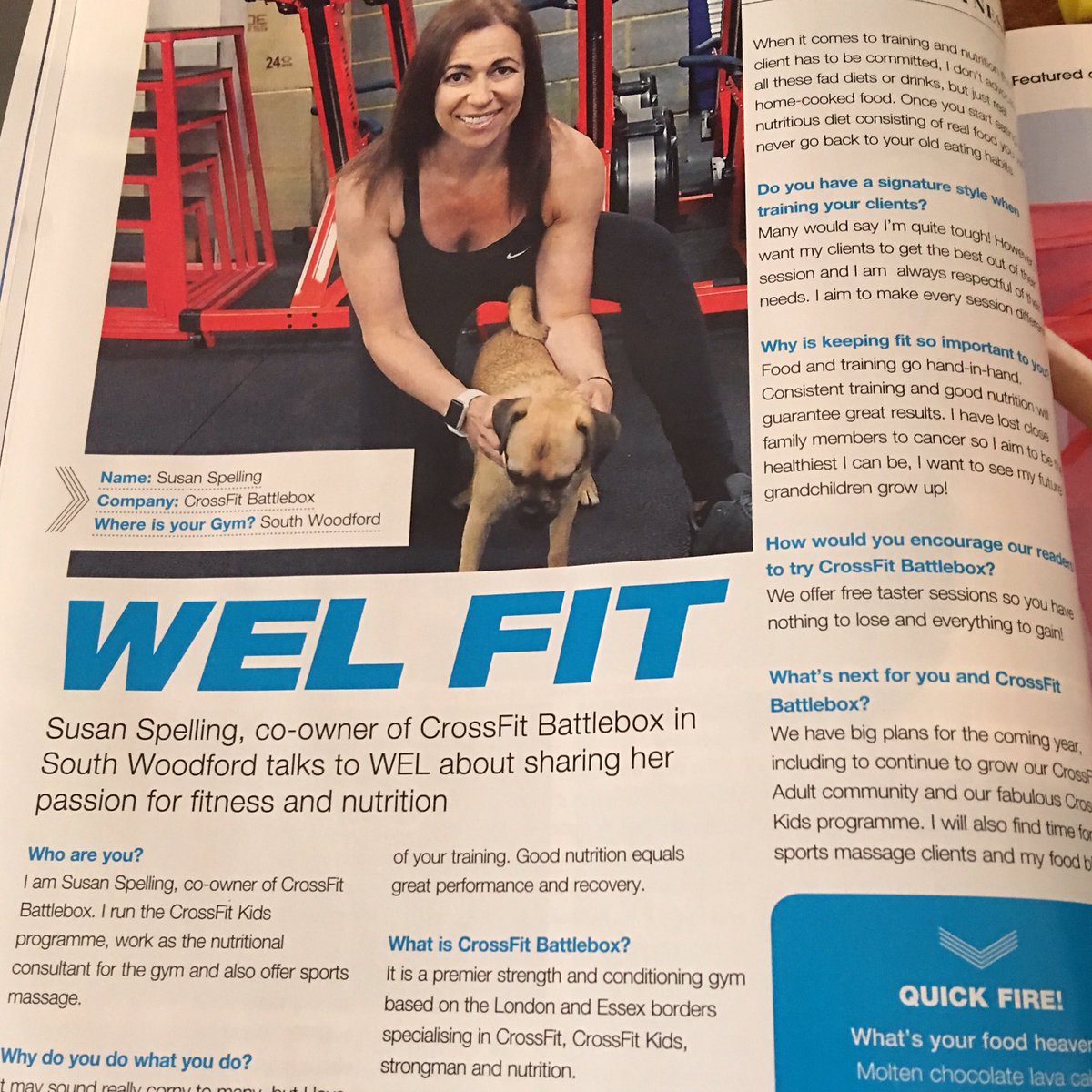 CBattlebox's tweet image. Read what Sue has to say about training and nutrition in this month's issue of West Essex @westessexlife #crossfit