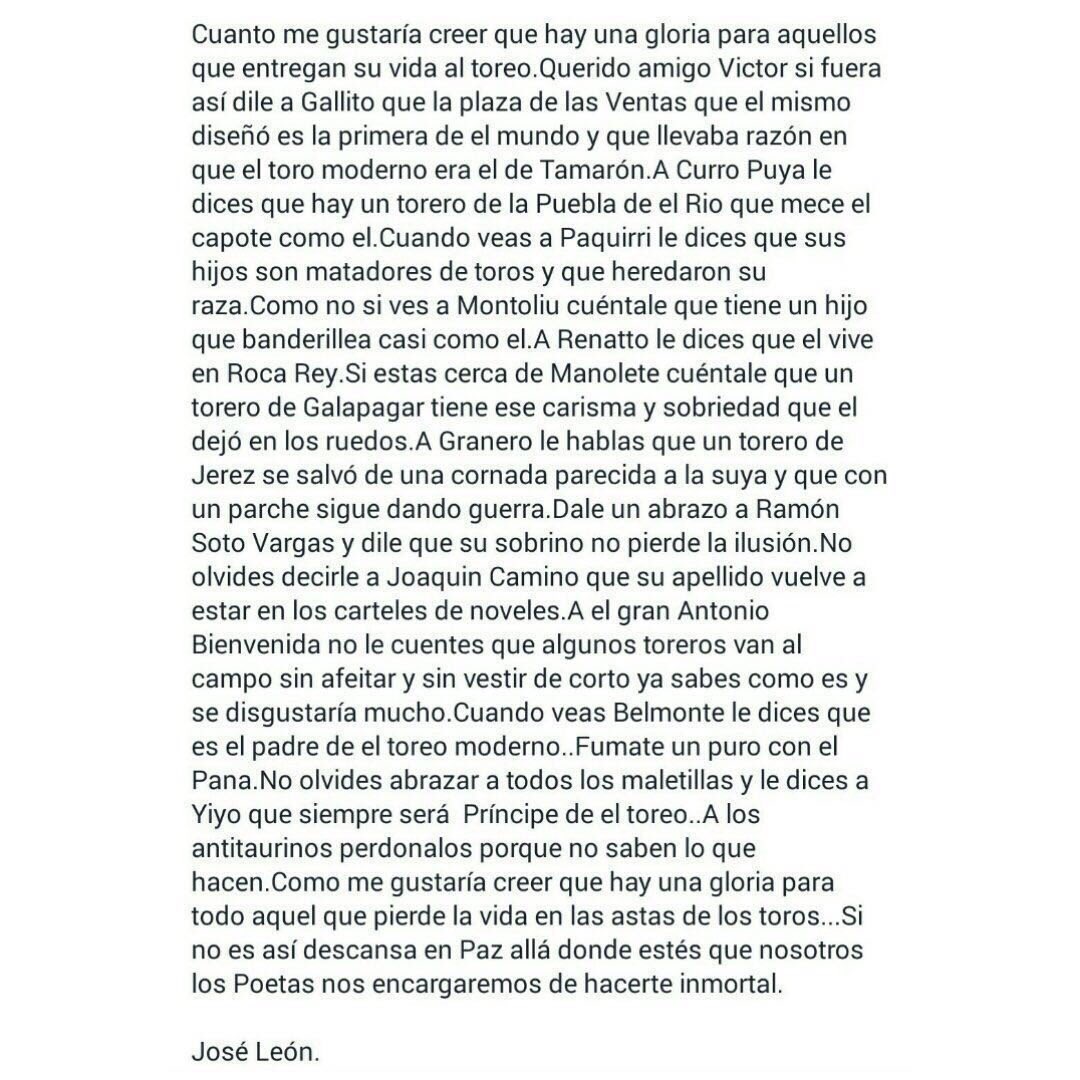 AsocTaurinaTA's tweet photo. Pelos de punta al leer la carta de de @quediosreparta Amén. https://t.co/k5jFukP04K