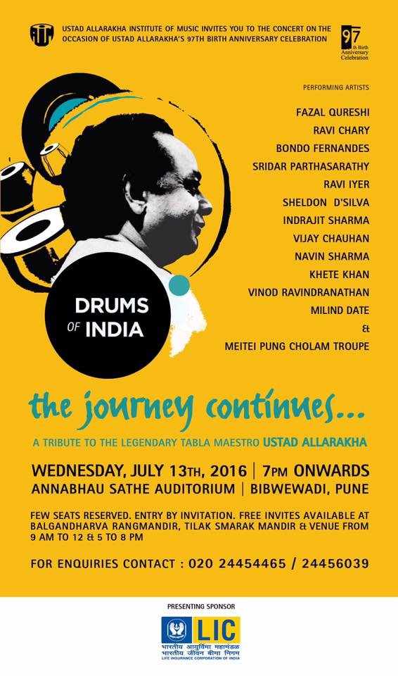 #RaviChary - Tribute to Abbaji this week at #Mumbai &amp; #Pune with Ustad #FazalQureshi &amp; contemporary maestros !!