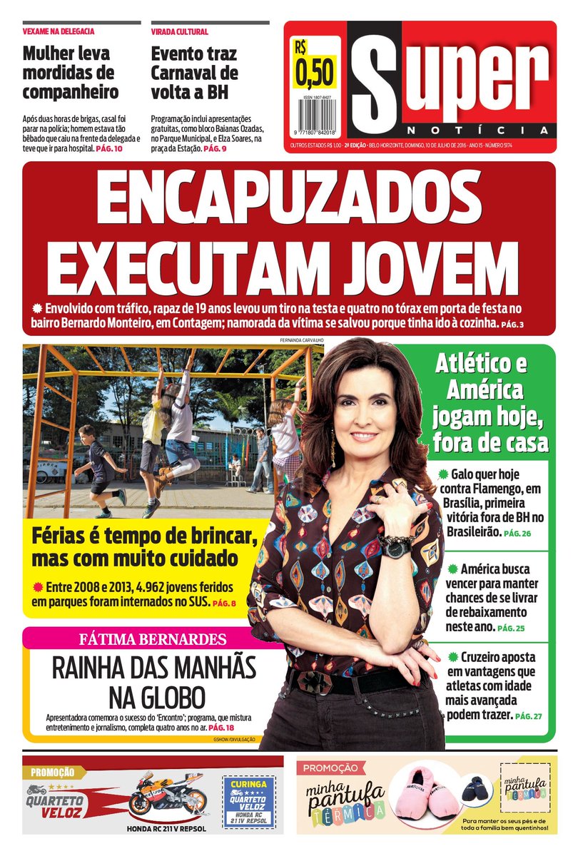 BOM DIA! Esta é a capa do jornal SUPER NOTÍCIA deste domingo Scoopnest BOM DIA! Esta é a capa do jornal SUPER NOTÍCIA deste domingo Scoopnest