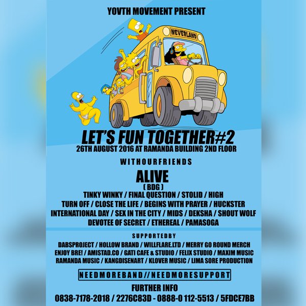 LFT#2 di <a href="/ramandamusic/">Ramanda Depok Venue</a> w/ <a href="/alvbdg/">ALIVE</a> <a href="/FQ_HC/">FINAL QUESTION HC</a> <a href="/STOLID_HC/">S T O L I D</a> <a href="/HIGH_Dhc/">HIGH</a> dll.. ♥