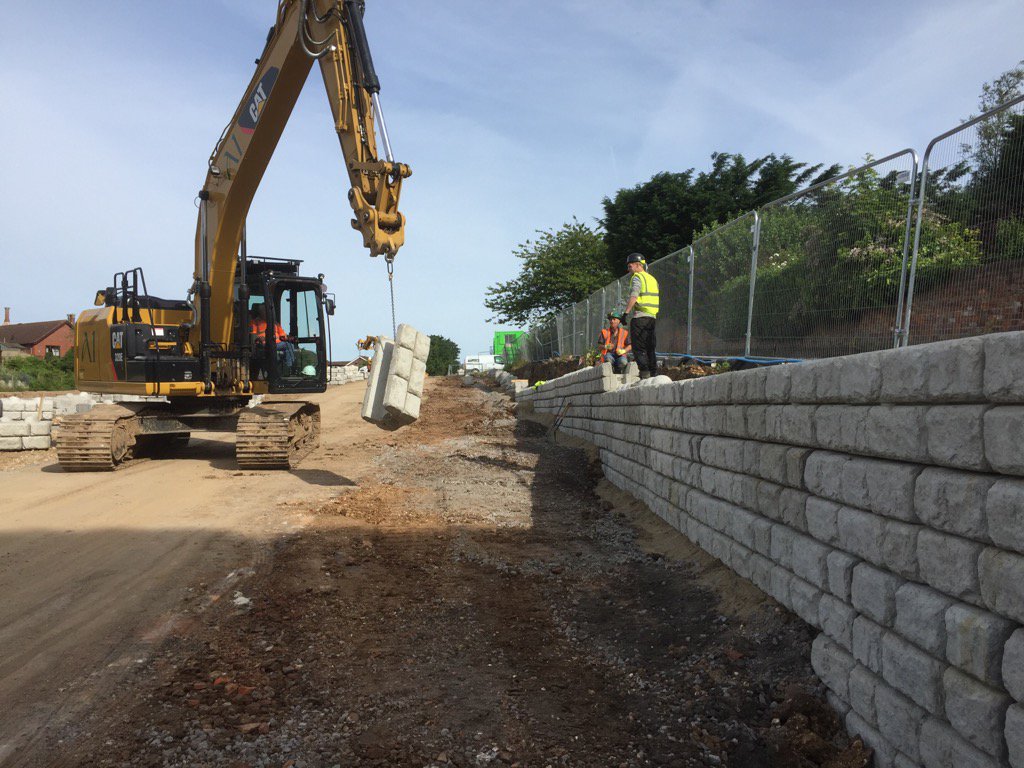A1Infrastructur's tweet photo. Installation of retaining wall going well https://t.co/ItrDKRuChN