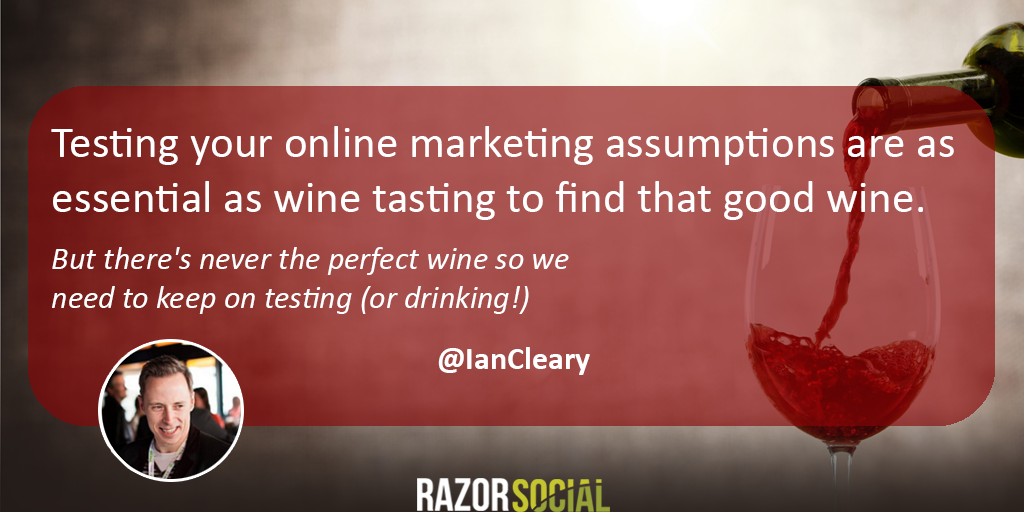 Wine tasting and marketing assumption testing.