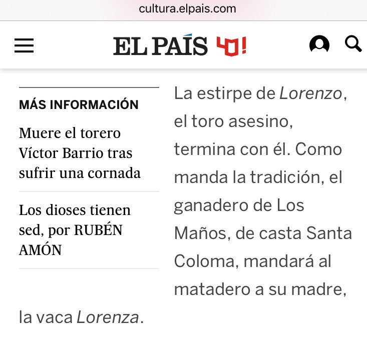 barquerosb's tweet photo. Lorenza, la madre del que llaman 'toro asesino' será llevada al matadero. ¿Esto qué es? ¿Venganza? ¿Castigo? https://t.co/3gq55NBL7e