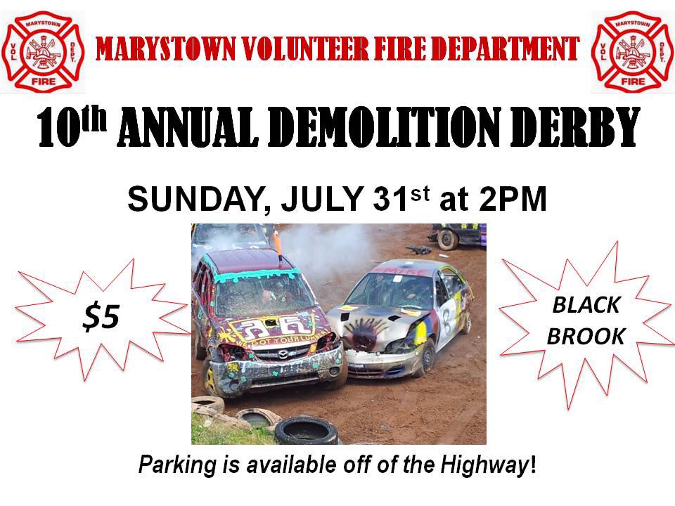 MYSTVolFireDept's tweet image. 10th Annual Demolition Derby: