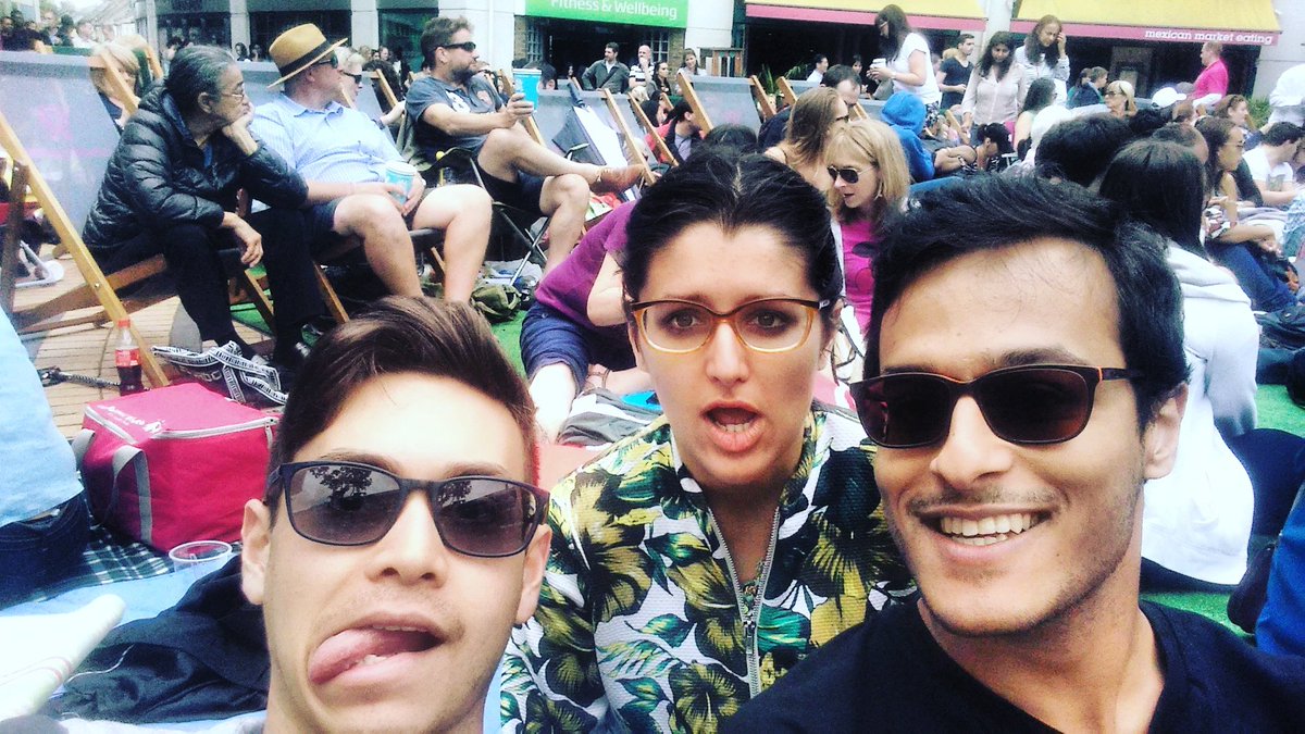 zoozbuh's tweet photo. Fav #Wimbledon 2016 moment - being given free choc, Pimms n pizza watching the final on the big screen #Murrisons https://t.co/L6ayeJgqjK