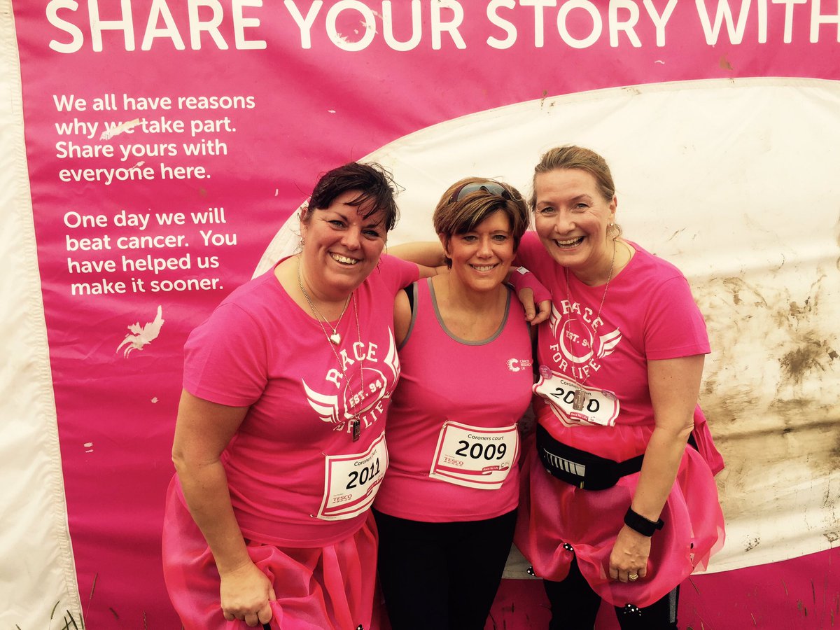 DilksNd's tweet photo. Two years since being discharged from hospital following life saving surgery Karen nails race for life. https://t.co/wtPMOlHrif