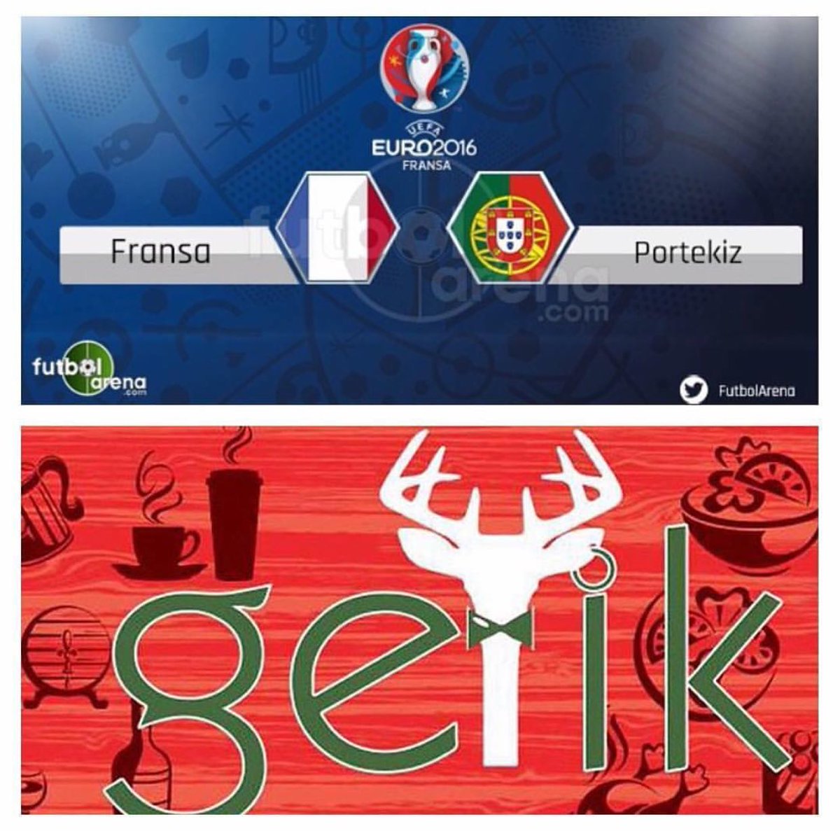 Euro2016 Final heyecanı "Geyik" ile yaşanır. Maç boyu sesli yayın yapılacaktır 👌🏽 #Euro2016Final #FRA #POR