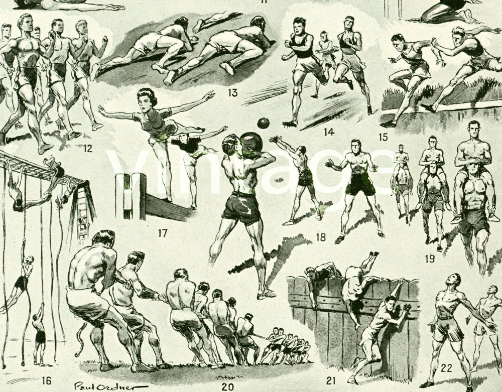 Sofrenchvintage 1948 Antique Gymnastics Print Vintage Etching Physical Edu T Co Gyhkwgsux1 Sofrenchvintage Antiquesport