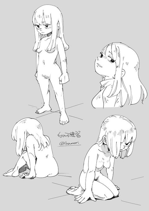 お絵描き:女の子練 