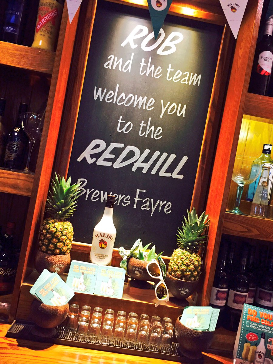 Join us at the Redhill for your FREE Piña Colada 🍹🍍 💁🙅 <a href="/seanquirke1888/">Sean Quirke</a> <a href="/amylou8725/">Amy</a> <a href="/SpencerGraydon/">Spencer Graydon</a> <a href="/MalibuUK/">Malibu Rum (UK)</a>