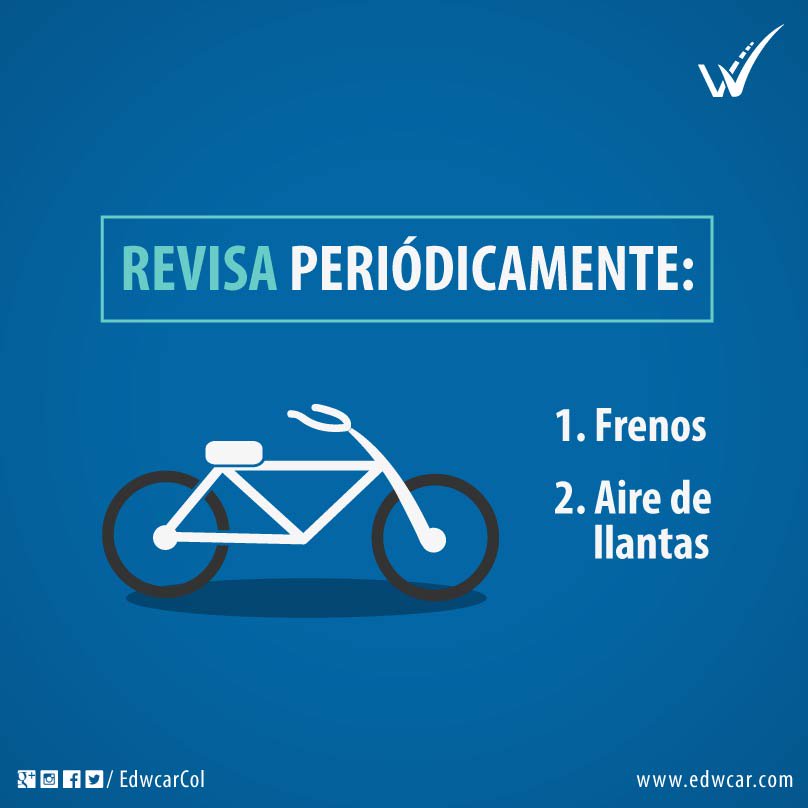 EdwcarCol's tweet photo. #ConduTip
¿Listo para rodar en tu #bicicleta? Antes revisa lo básico y está siempre preparado. https://t.co/PDLOzyuJ5O