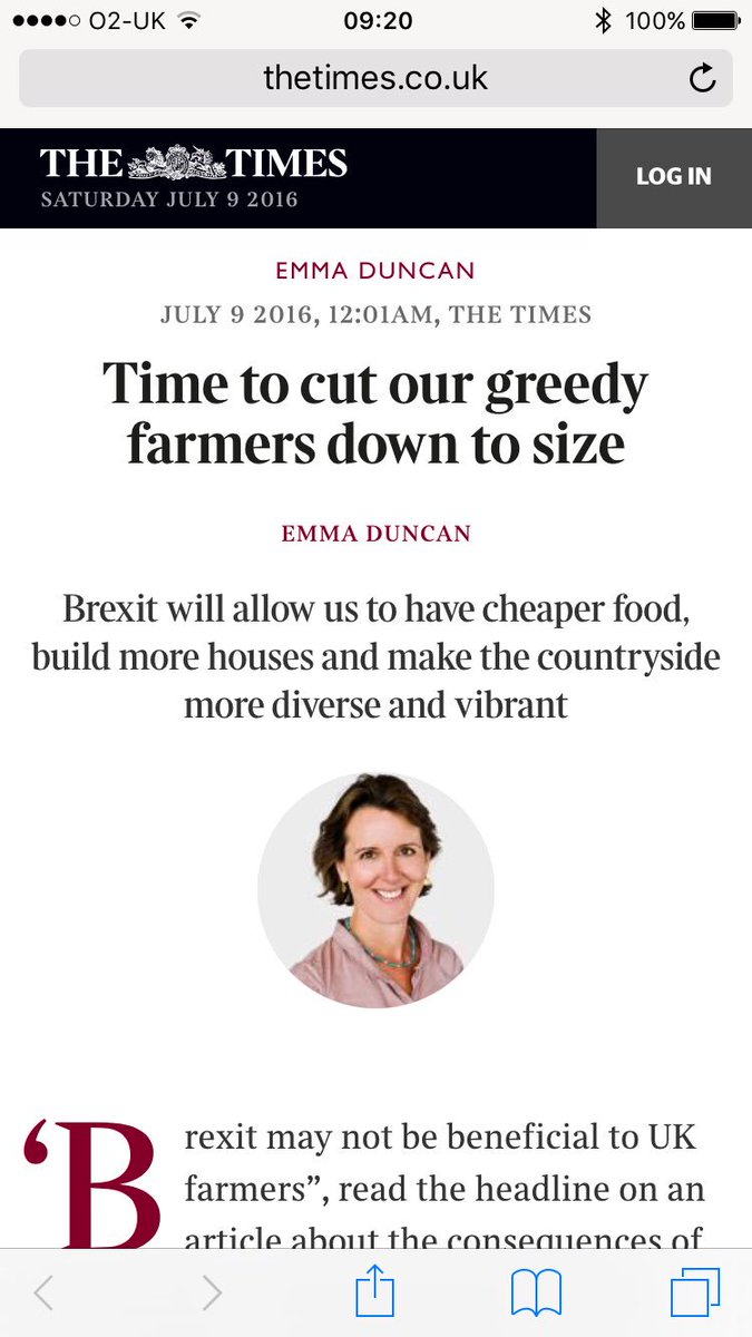 Journalist says #farmers are greedy &amp; that we should allow #farming to decline. I disagree. bovidiva.com/2016/07/09/how…