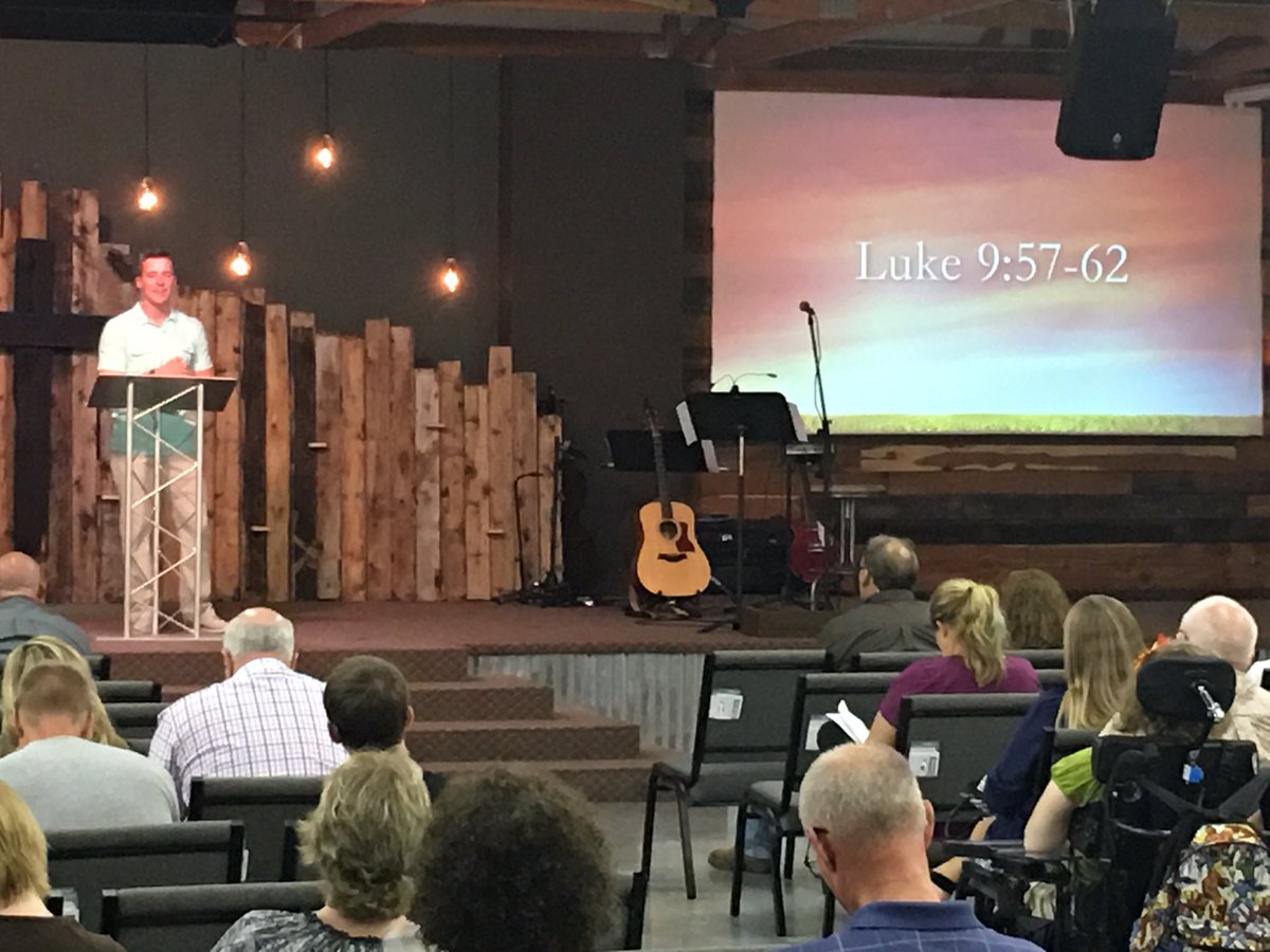 edgecf's tweet image. Our very own Adam Skinner delivering a message out of Luke 9 this morning! Join us at 10:45! #edgecf