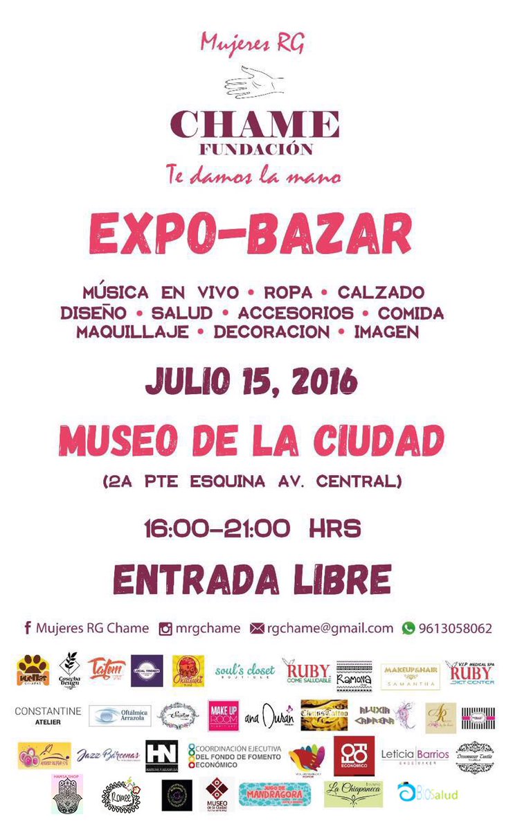 MRGChame's tweet photo. Te esperamos este próx 15 de Julio a nuestro 1er Expo-bazar, asiste con tu familia! https://t.co/ioek5lTQLb