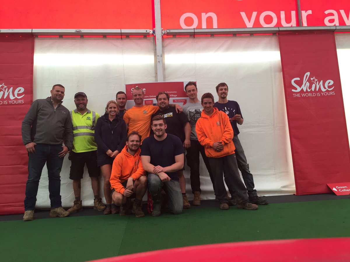 So we have just handed over this @StaffsUni so proud.100,000 square foot of marquees! 🎓👍