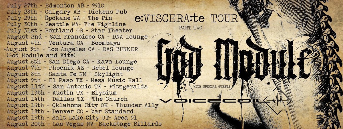 God__Module's tweet image. Final tour dates. @MetropolisRec @VoicecoilHQ #godmodule
