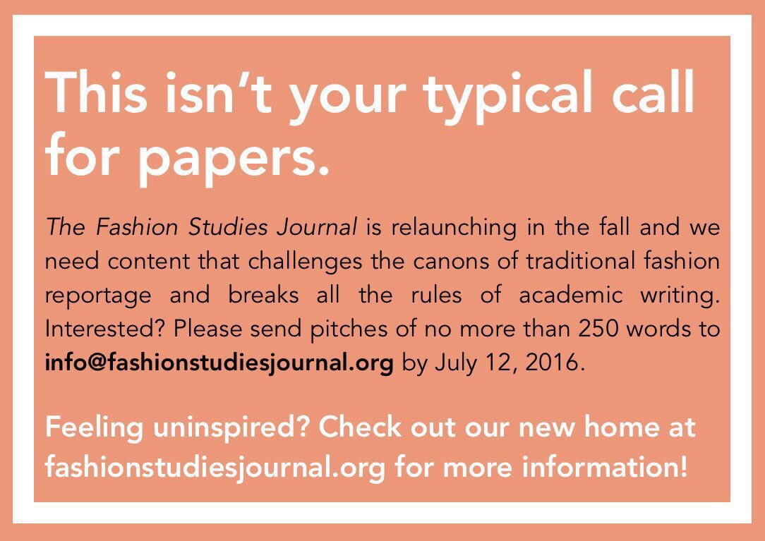 FSJournal's tweet image. {not your typical call for papers} two days left to submit your ideas! #callforpapers #callforcontributors #CFP