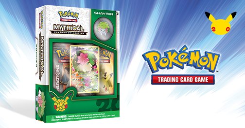 The spotlight is on Shaymin in the #PokemonTCG: Mythical Pokémon Collection! bit.ly/29o1nSj
