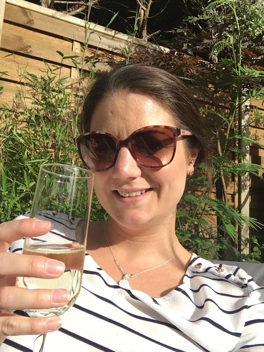 Enjoying some bubbles and sun X