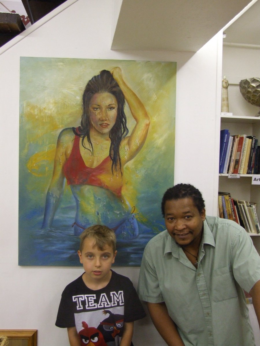 ArtofTonyNero's tweet photo. Always have time for my young fans @ArtintheHeart1 #Ophelia #OpenStudio2016 #Peterborough https://t.co/gL3qzKQB2K