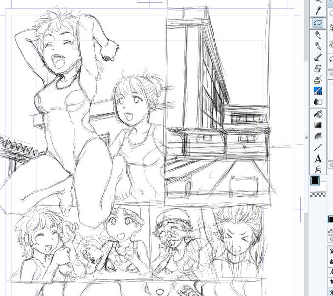 珍しく政治の話を選挙速報流しつつ、こんな絵描きながらツイってみたさいだでした。 