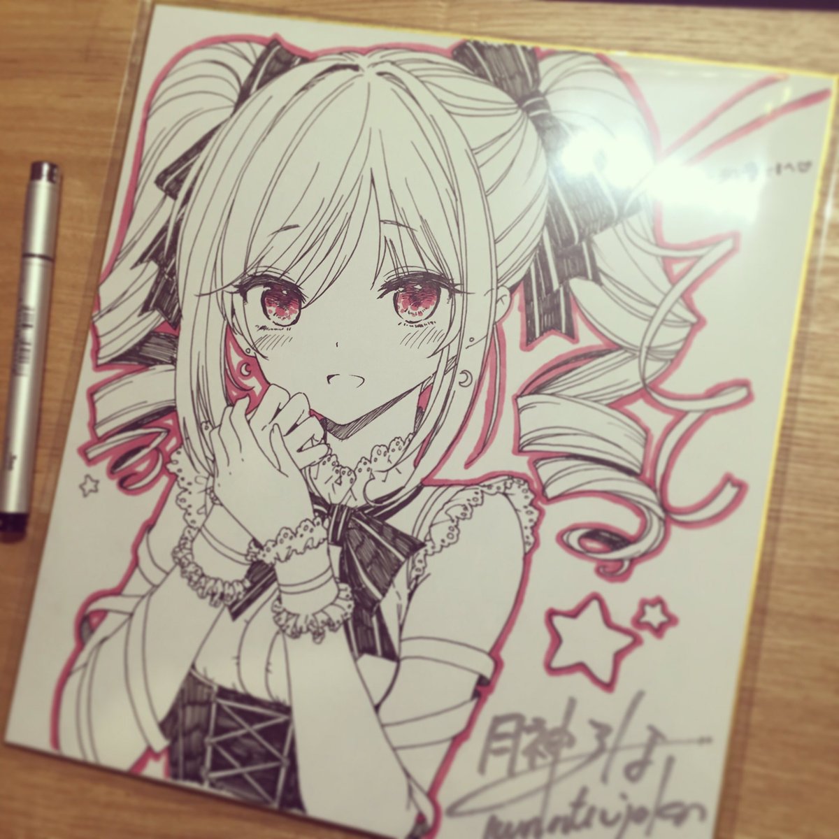 月神るな Di Twitter 誕生日プレゼントとしてご依頼がありました蘭子色紙です プレゼントに色紙とはその発想はありませんでした