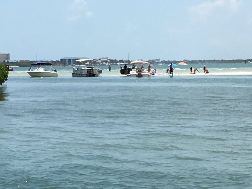 Sand bar hopping with the family