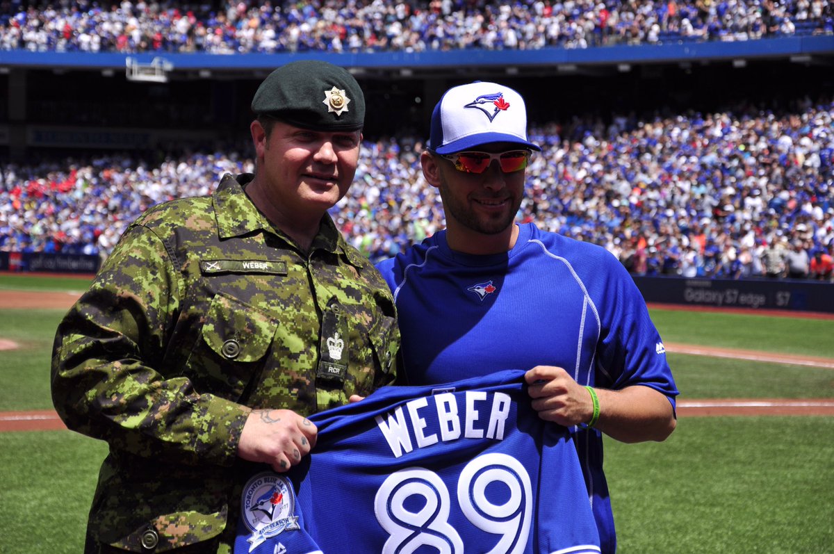 BlueJays's tweet photo. Today's Sunday Salute goes to Warrant Officer Todd Weber! We thank you for your service. https://t.co/44anQ5rc8v