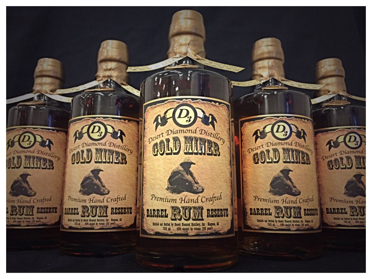 D3Spirits's tweet photo. Arizona's first 5 year barrel aged rum is bottled and available for purchase! #azspirits #barrelagedrum #5years https://t.co/BNkq2tqo1h