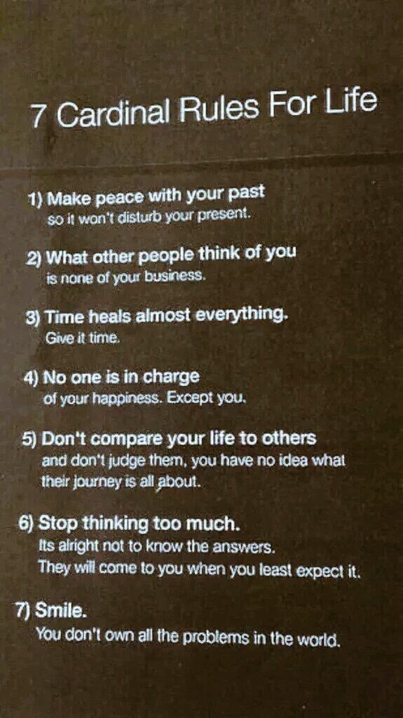 thedrugtribe's tweet photo. The 7 rules of life https://t.co/KdBwiE013O
