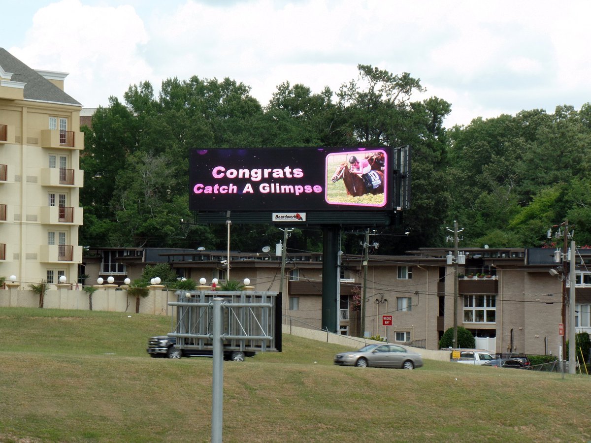 GAHorseRacing's tweet image. Ga. horse racing fans congratulate #CatchAGlimpse winner of #BelmontOaks #WinandYoureIN @TheNYRA Now on ATL I-285