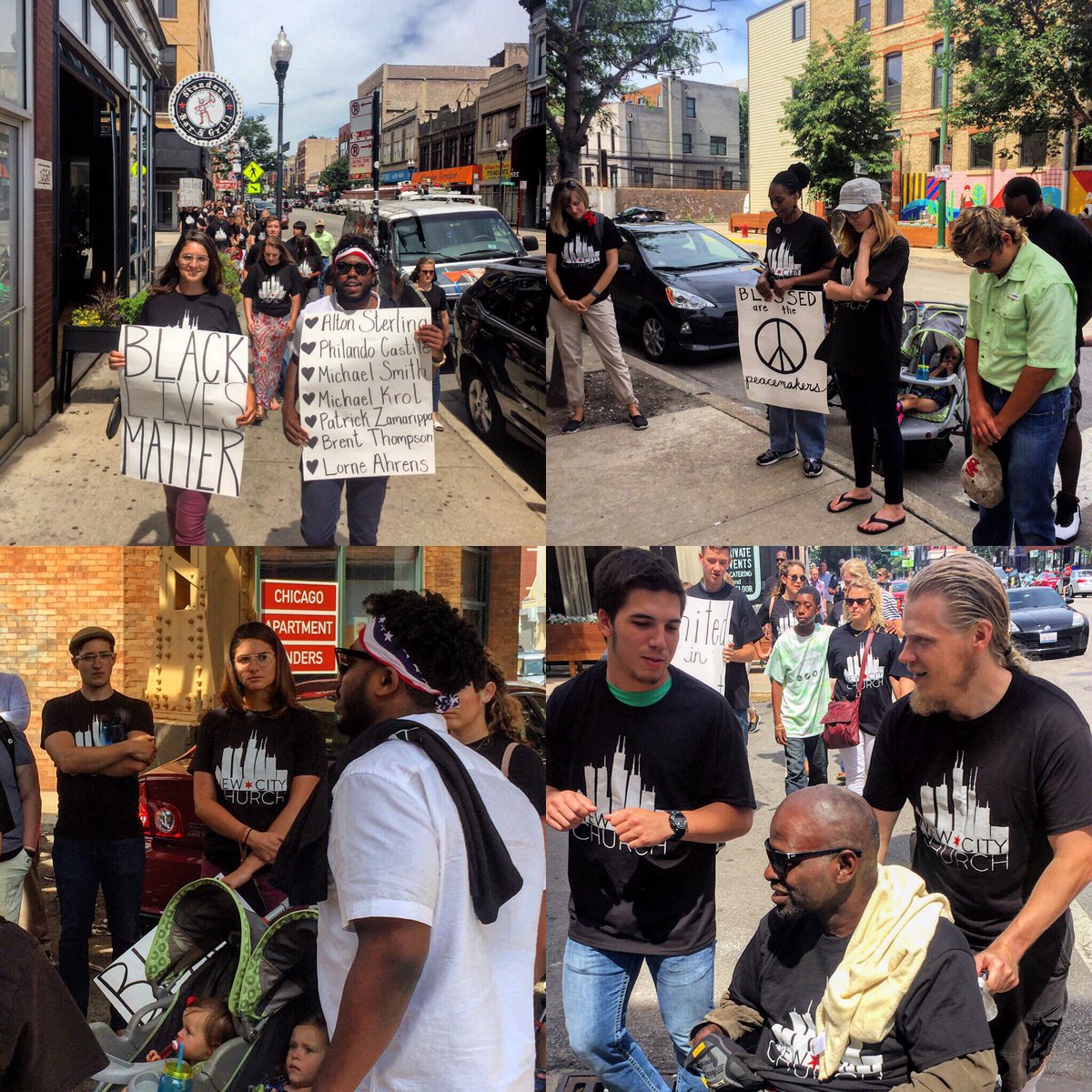 scottvenable's tweet photo. After an inspirational service today  @NewCityChi took a prayer march displaying our multiethnic unity in Christ https://t.co/sJnPKHpZEh