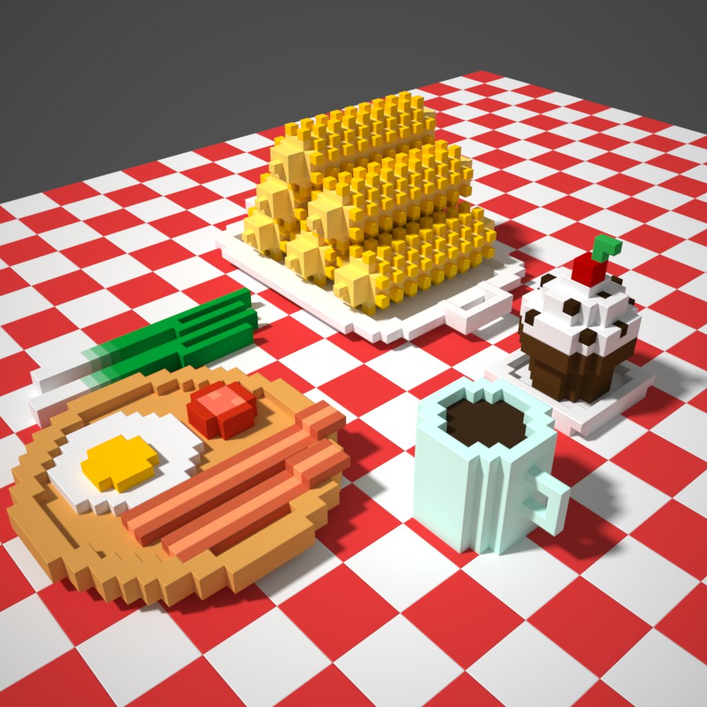 atti99's tweet photo. Light breakfast #food entry for #weeklyvoxels @WeeklyVoxels #voxelart on @Sketchfab https://t.co/255SvkYA4P https://t.co/M9S5Ku5e3D