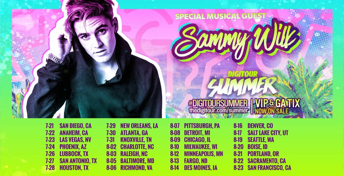 appitizingaaron's tweet photo. I'm seeing Sammy @ Pittsburg PA! @DigiTour @sammywilk #DigitourSummer 5 https://t.co/efTmnq5dd5