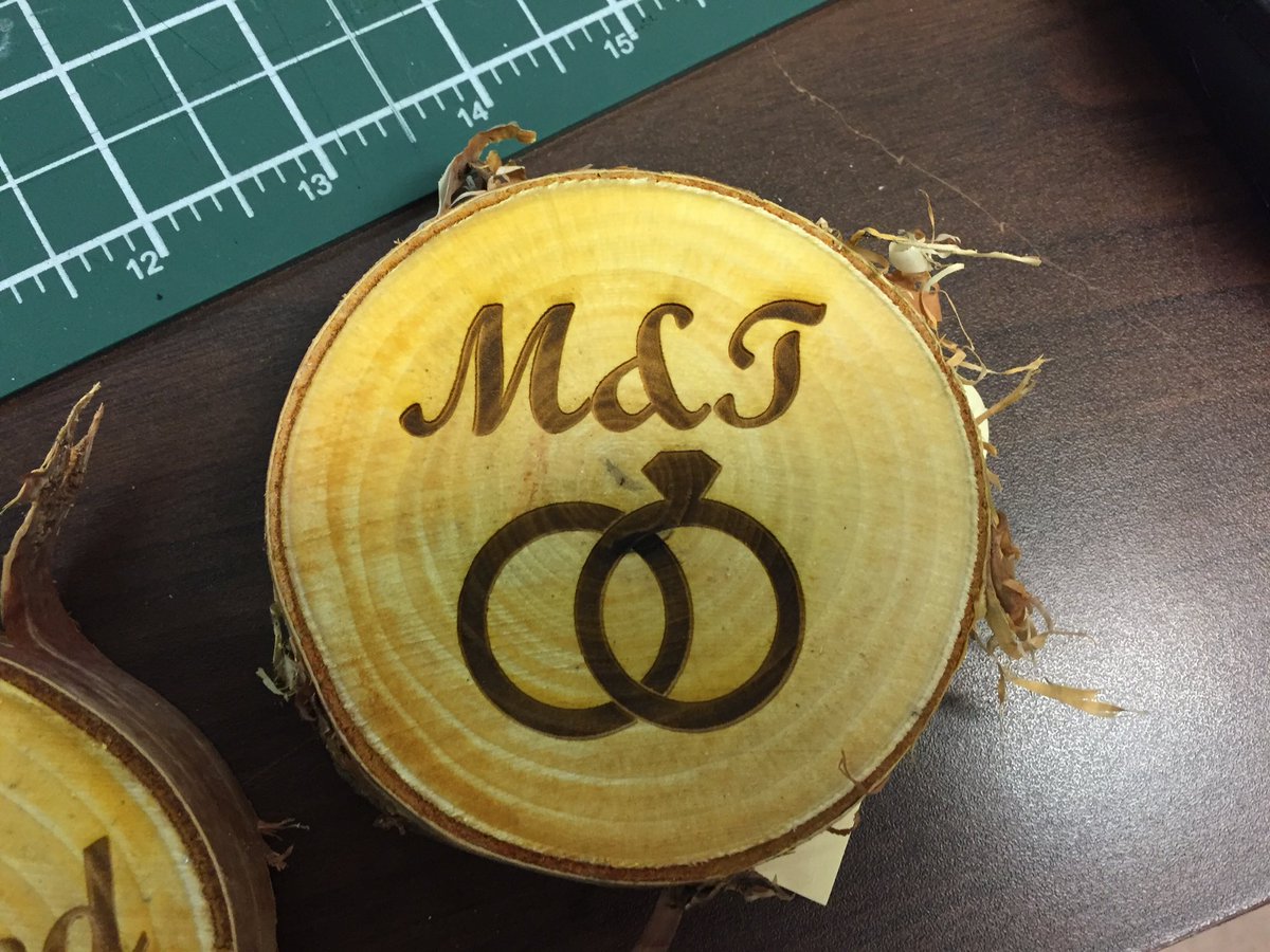 BugdenSigns's tweet image. #laser #engraving on birch. Makes awesome coasters, trivets or candle holders. @GravographUSA