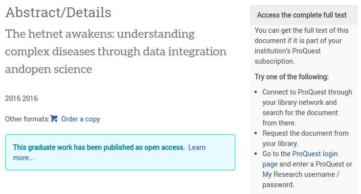 dhimmel's tweet photo. @ProQuest, I paid you for #openaccess, not a list of 3 subscription methods #freemythesis https://t.co/bzakkvK1If https://t.co/S3cKEKXzrv