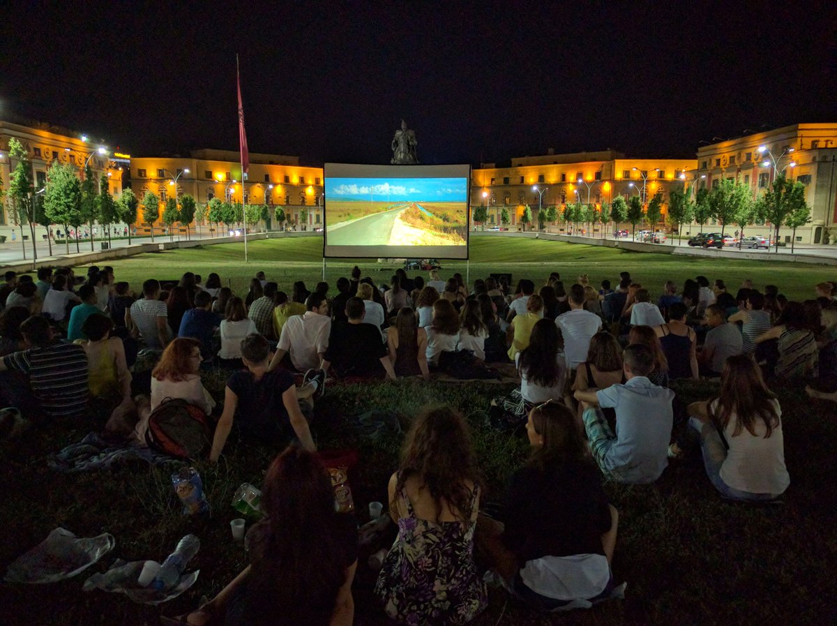 thomaslogoreci's tweet photo. Favorite image of our BOTA film screening in Skanderbeg Square, Tirana, Albania. Thanks Cinema Under the Stars! https://t.co/wcUHr9CetZ