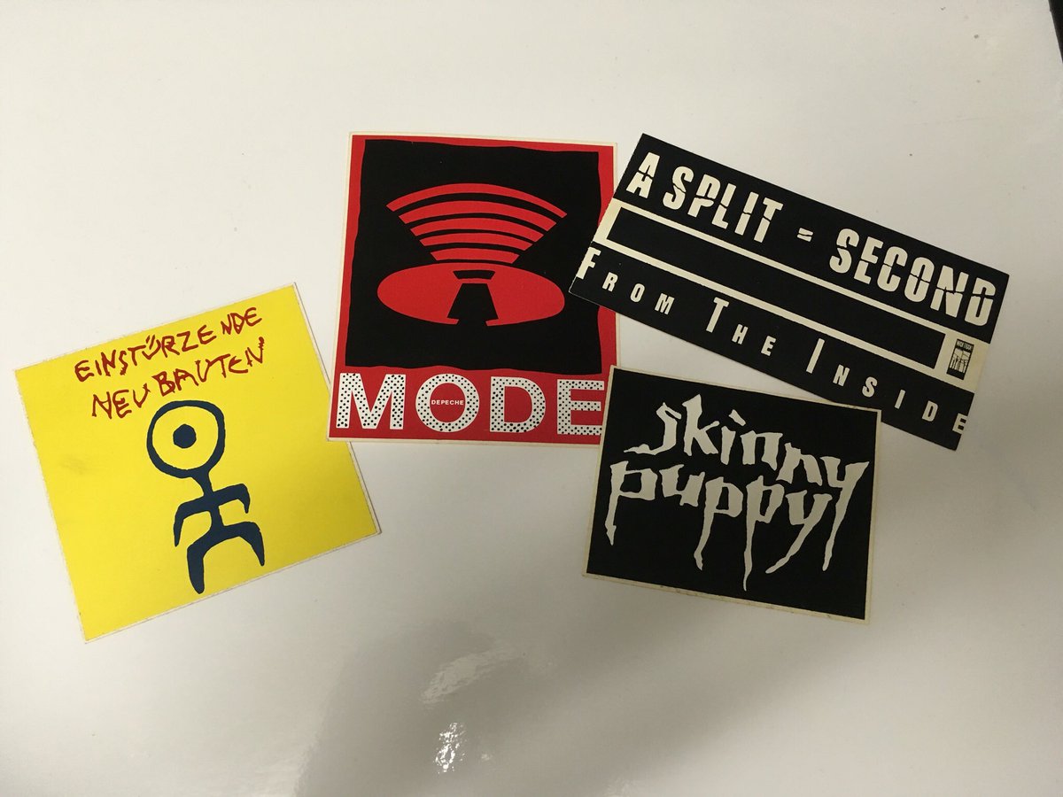 thingstocome's tweet image. A few of my vintage stickers. #depechemode #asplitsecond #einstürzendeneubauten #skinnypuppy